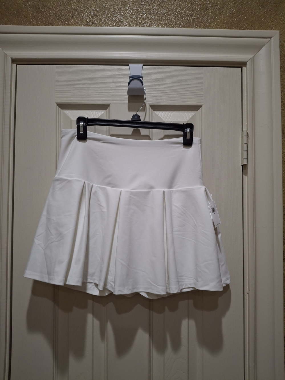 NWT White Pleated Skater Skirt